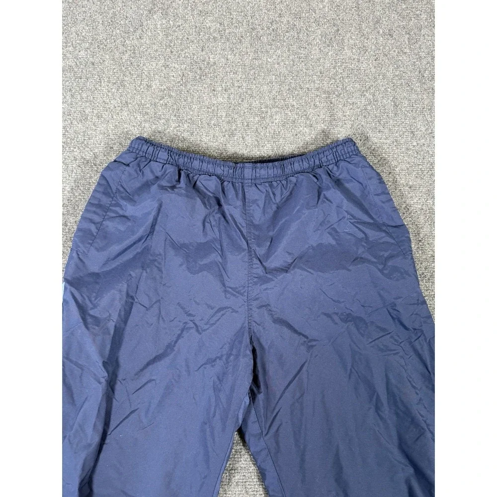 Vintage Nike Youth Large (14-16) Blue Lined Track Pants Zip Leg Soccer Warm Up